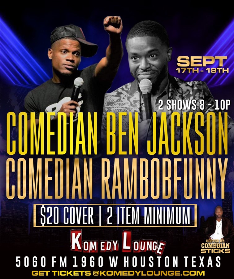 Comedian Ben Jackson & Rambo Funny 8pm