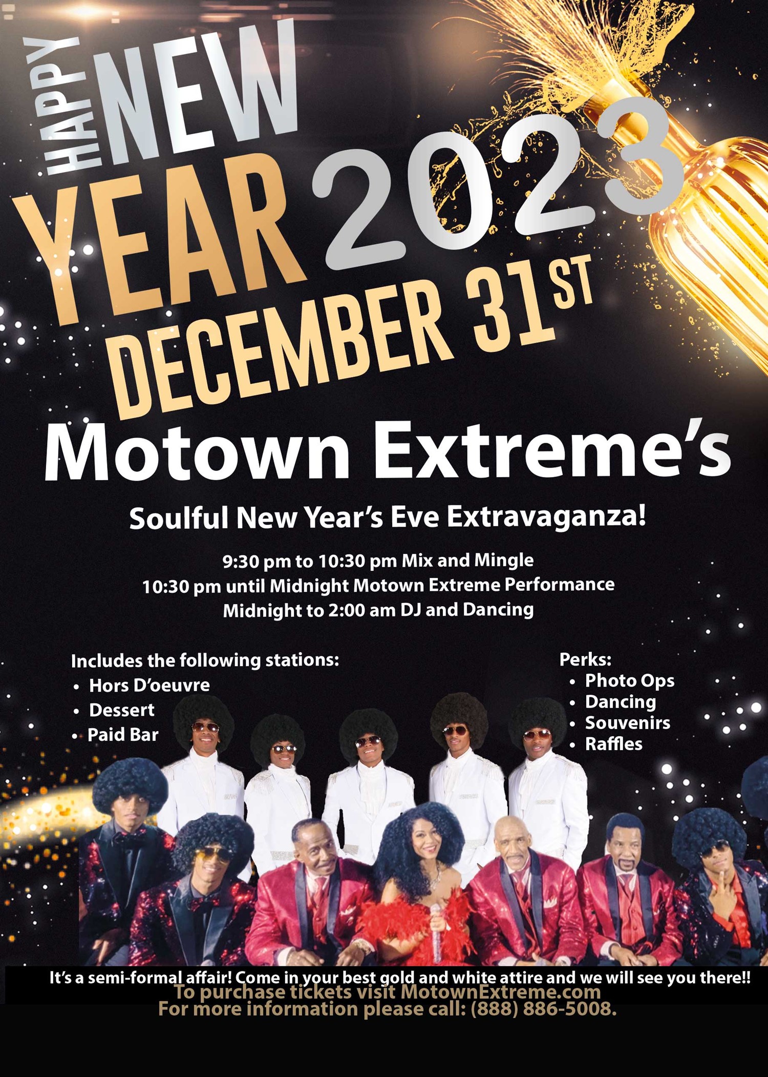 New Year Eve 2022  on Dec 31, 21:00@Motown Extreme Theater - Pick a seat, Buy tickets and Get information on www.tixtixboom.com tixtixboom.com