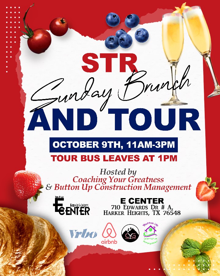 STR Sunday Brunch  on Oct 09, 11:00@Harker Heights E-Center - Buy tickets and Get information on Coachingyourgreatness.com 