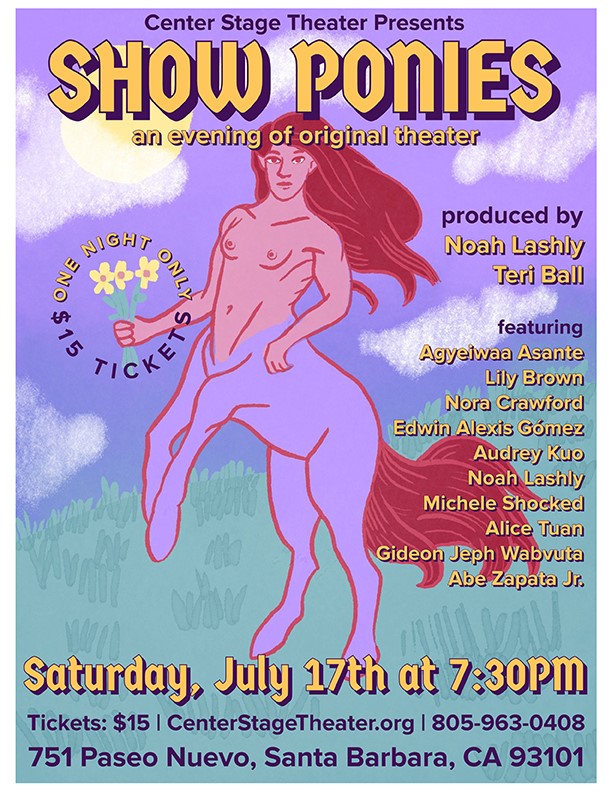 Get Information and buy tickets to Show Ponies a collection of monologues and short plays on Center Stage Theater