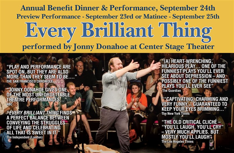 Get Information and buy tickets to Every Brilliant Thing  on Center Stage Theater