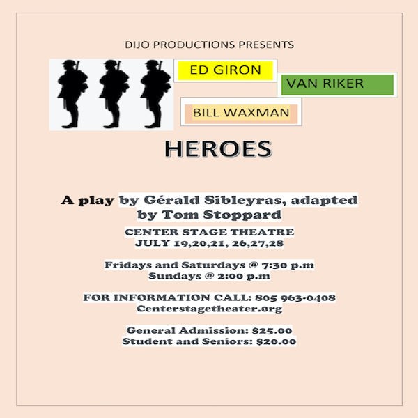 Get Information and buy tickets to HEROES No Late Seating! on Center Stage Theater