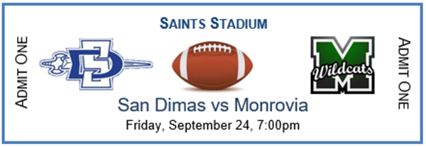 SDHS Varsity Football vs Monrovia image
