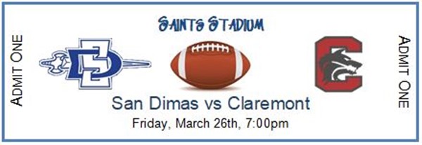 San Dimas High School Varsity Football vs Claremont