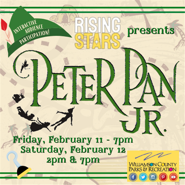 Peter Pan JR presented by WCPR's Rising Stars on feb. 14, 00:00@Williamson County Performing Arts Center 2022 - Compra entradas y obtén información enwcpactn.com wcpac