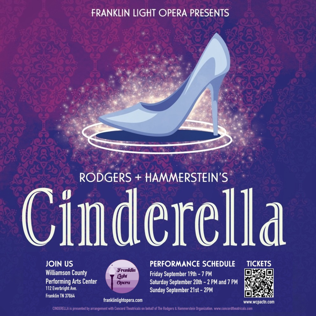 Pick a seat & buy tickets toFranklin Light Opera presents Rodgers and Hammerstein's Cinderella  on Sep 23, 00:00 @Williamson County Performing Arts Center