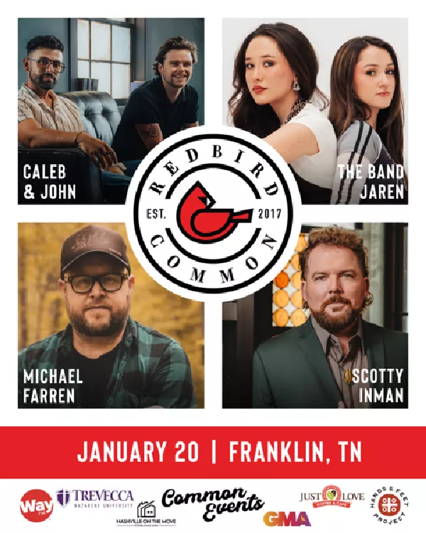 Get information & buy tickets toRedbird Common  on Jan 20, 19:30 @Williamson County Performing Arts Center | wcpactn com | wcpac