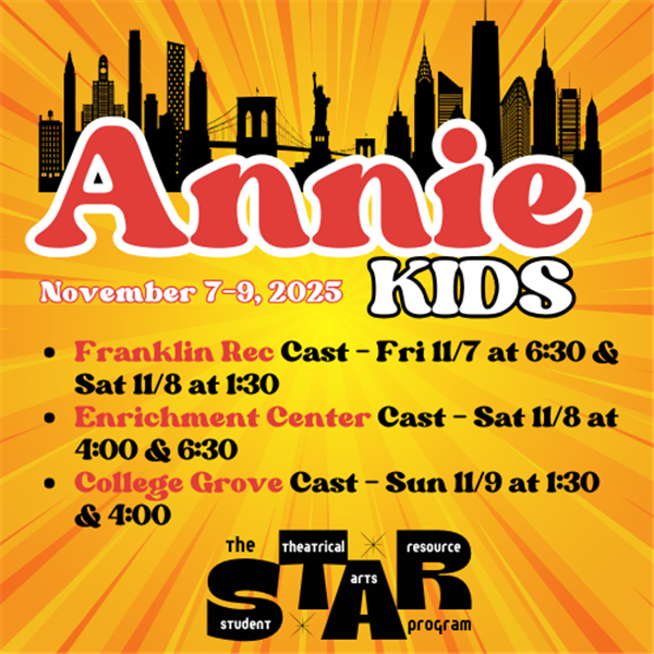 WCPR Children'sTheatre's STAR Program presents Annie Kids