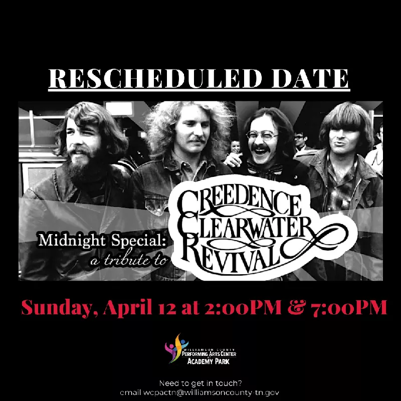 Get Information and buy tickets to Midnight Special: A Tribute to Creedence Clearwater Revival  on wcpactn com