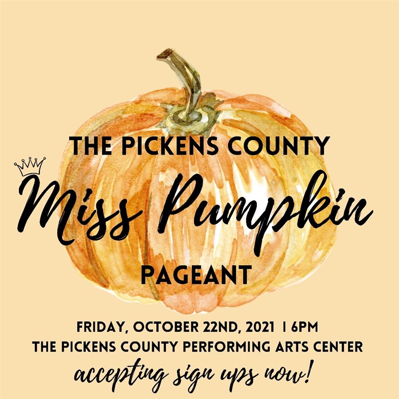 Miss Pumpkin Pageant Oct. 22nd!