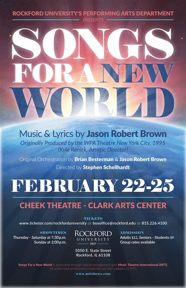 Get Information and buy tickets to Songs for a New World February 22-25 on Rockford University