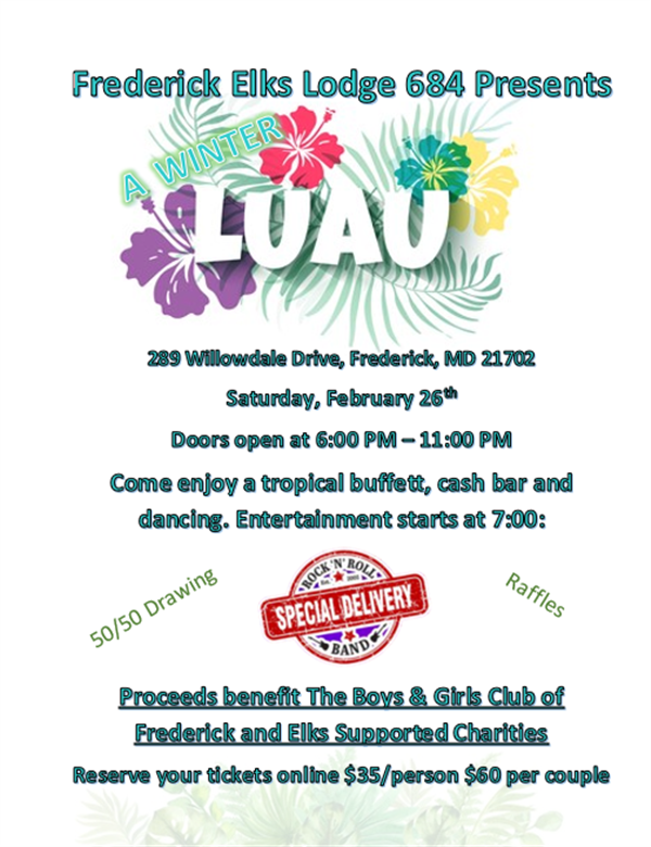 Frederick Elks 684 Winter Luau image