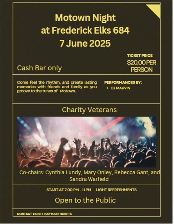 Motown Night at the Elks image