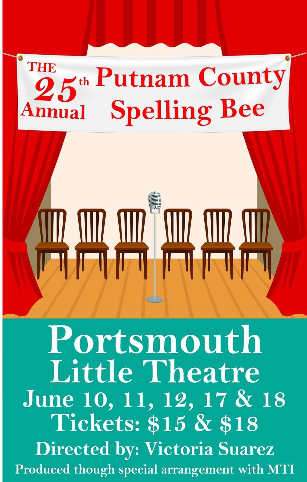 The 25th Annual Putnam County Spelling Bee  on Jun 17, 19:30@Portsmouth Little Theatre - Pick a seat, Buy tickets and Get information on Portsmouth Little Theatre 