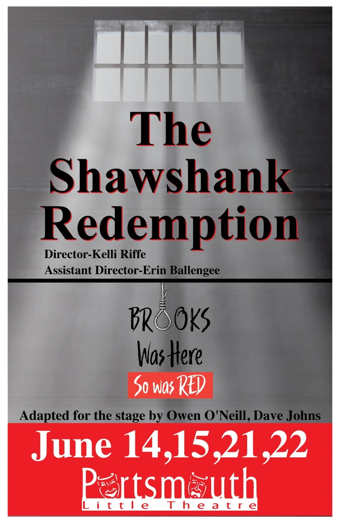 Shawshank Redemption  on Jun 22, 19:30@Portsmouth Little Theatre - Pick a seat, Buy tickets and Get information on Portsmouth Little Theatre 