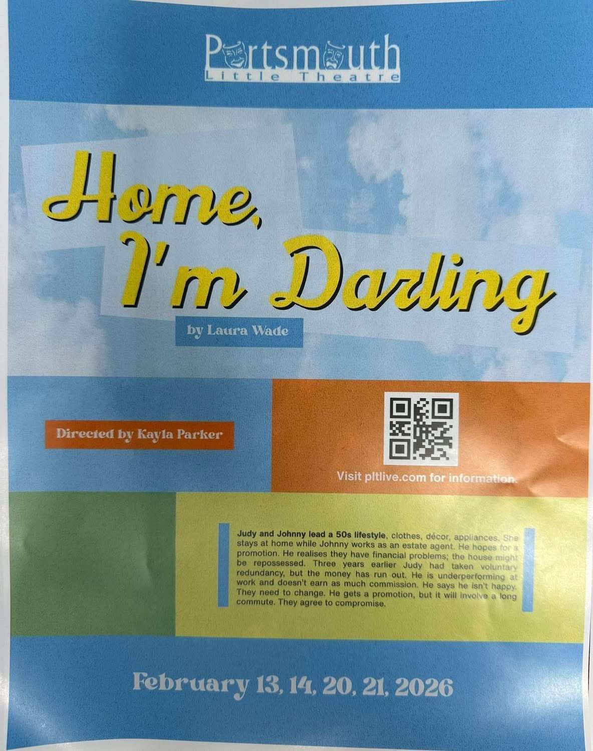 Get information, pick a seat & buy tickets toHome, I'm Darling  on Feb 13, 19:30 @Portsmouth Little Theatre | Portsmouth Little Theatre