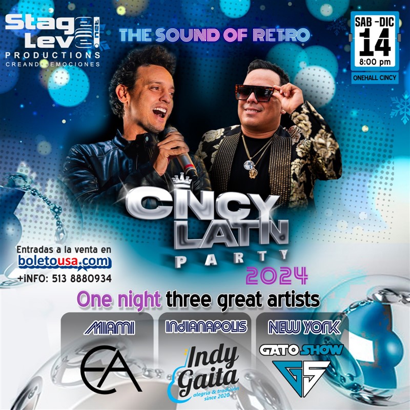 Obtener información y comprar entradas para Cincy Latin Party 2024 Grupo EA - Gato Show - Indy Gaita en stagelevel net.