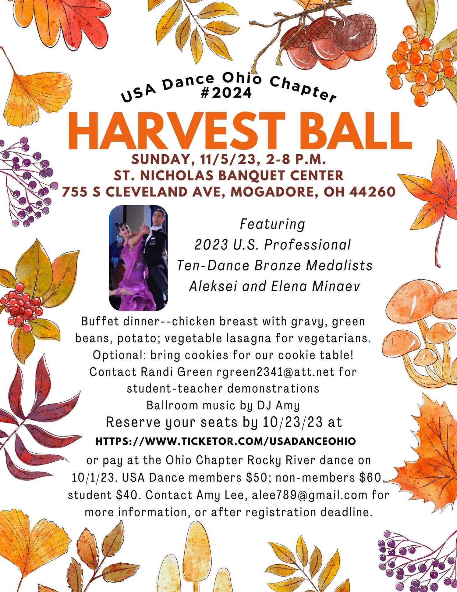 2023 USA Dance Ohio Chapter Harvest Ball image