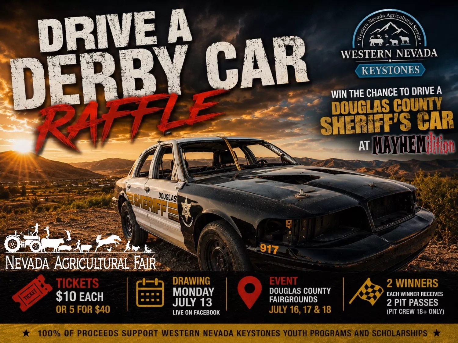 Drive a Derby Car Raffle! Western NV Keystones image