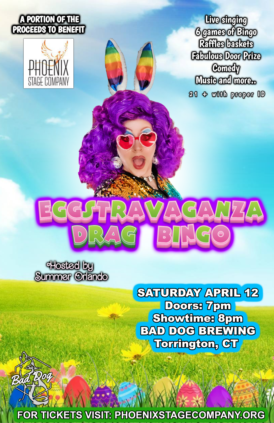 Get information & buy tickets to EGGSTRAVAGANZA DRAG QUEEN BINGO with Summer Orlando on Apr 12, 20:00 @Phoenix Stage Company | Phoenix Stage Company