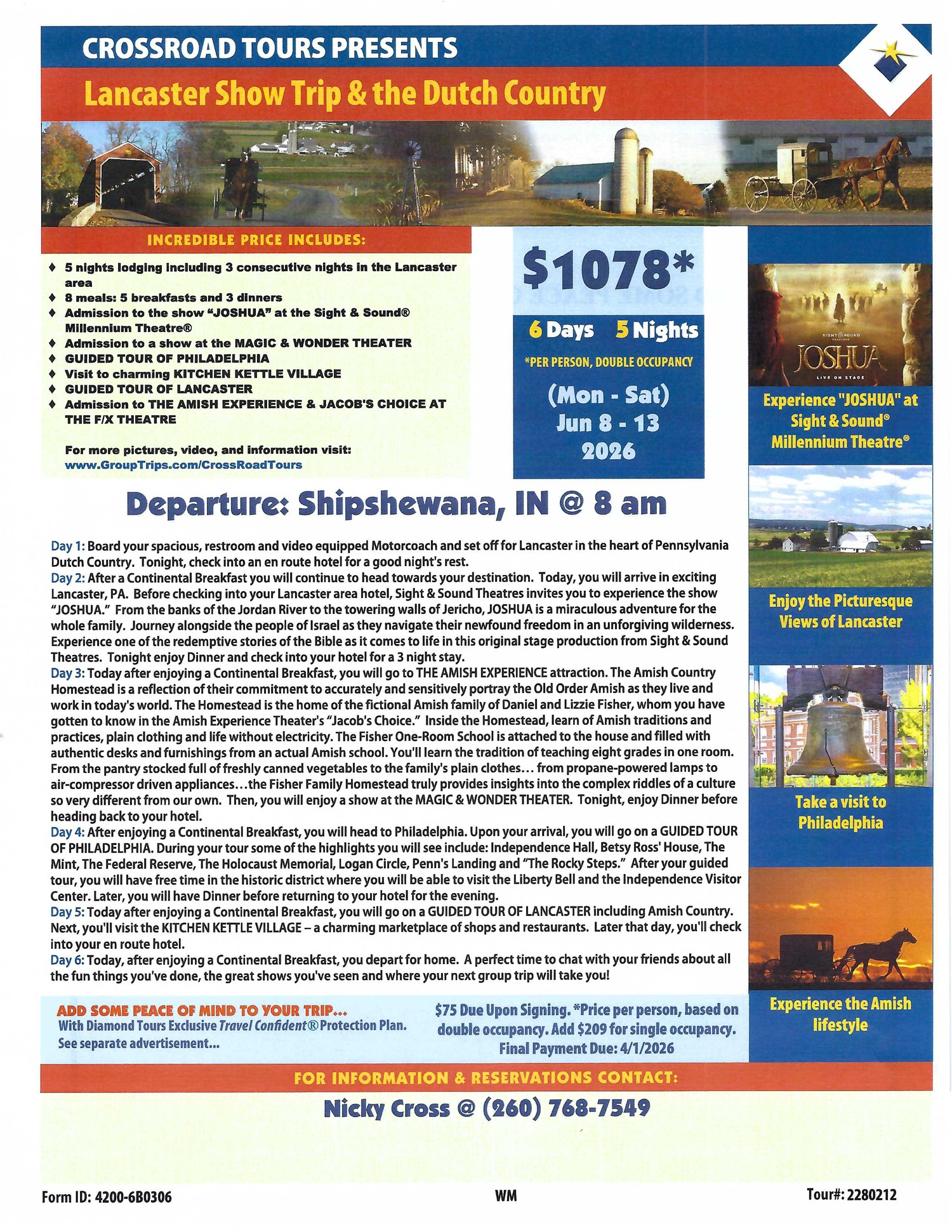 Get information, pick a seat & buy tickets toLancaster Show Trip & the Dutch Country Lancaster, PA on Jun 08, 08:00 @Lancaster Show & the Dutch Country