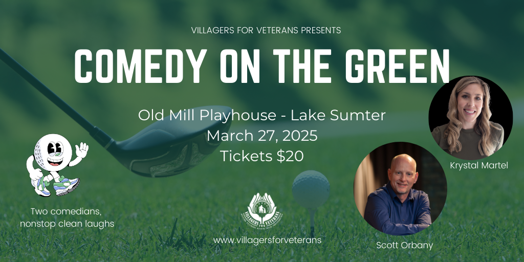 Get information & buy tickets to Comedy On The Green Golf & Humor on mar. 27, 18:30 @OLD MILL PLAYHOUSE | VIllagers For Veterans | v4v