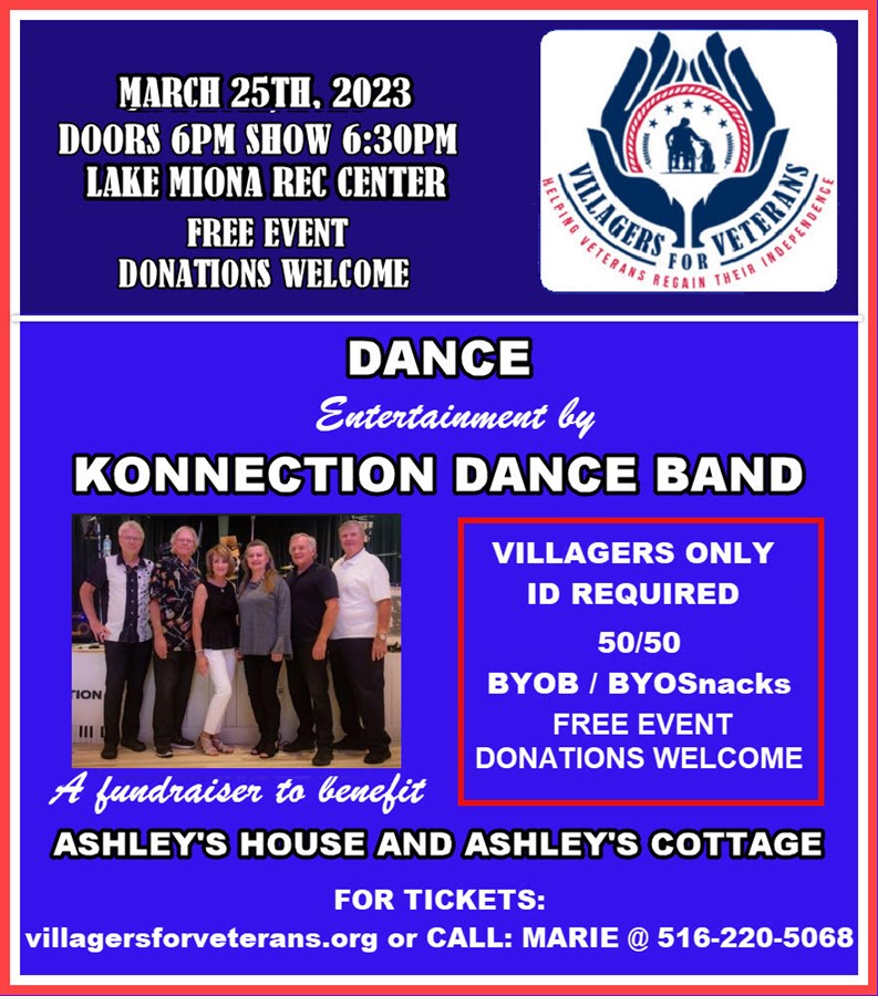 Get Information and buy tickets to DANCE TO THE MUSIC OF KONNECTION  on VIllagers For Veterans