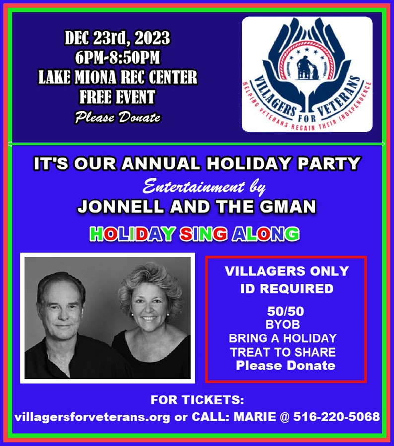 Get Information and buy tickets to HOLIDAY PARTY AN EVENING OF TRIVIA WITH NEIL on VIllagers For Veterans