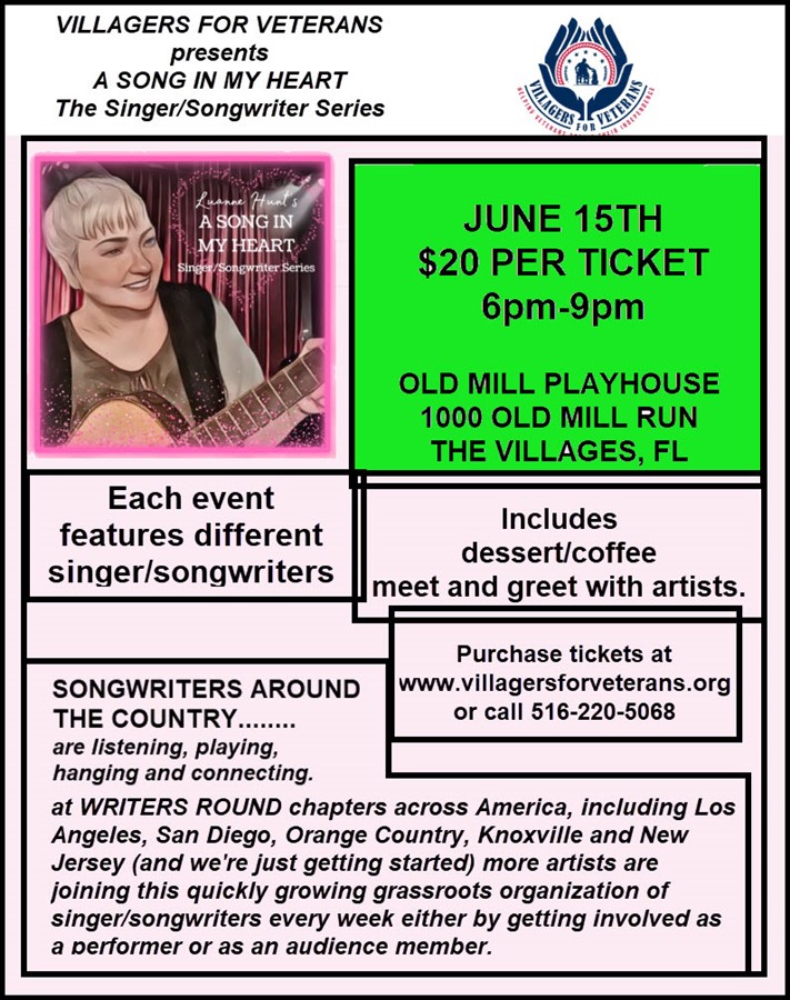 Get Information and buy tickets to A SONG IN MY HEART SERIES- 6/15/24 SINGLE EVENT TKTS- 6/15/24 on VIllagers For Veterans