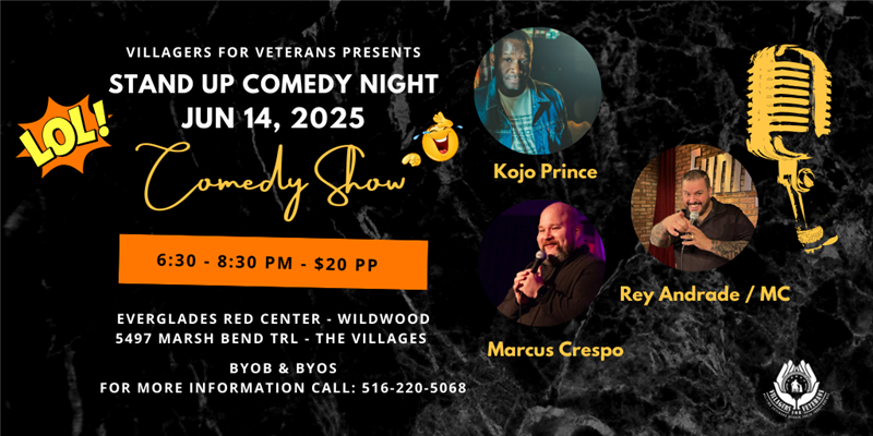 Get Information and buy tickets to LOL An Evening of Clean Com dy  on VIllagers For Veterans