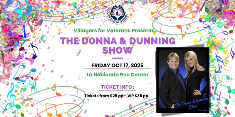 Get Information and buy tickets to Dunning Shaw & Donna Moore Show  on VIllagers For Veterans