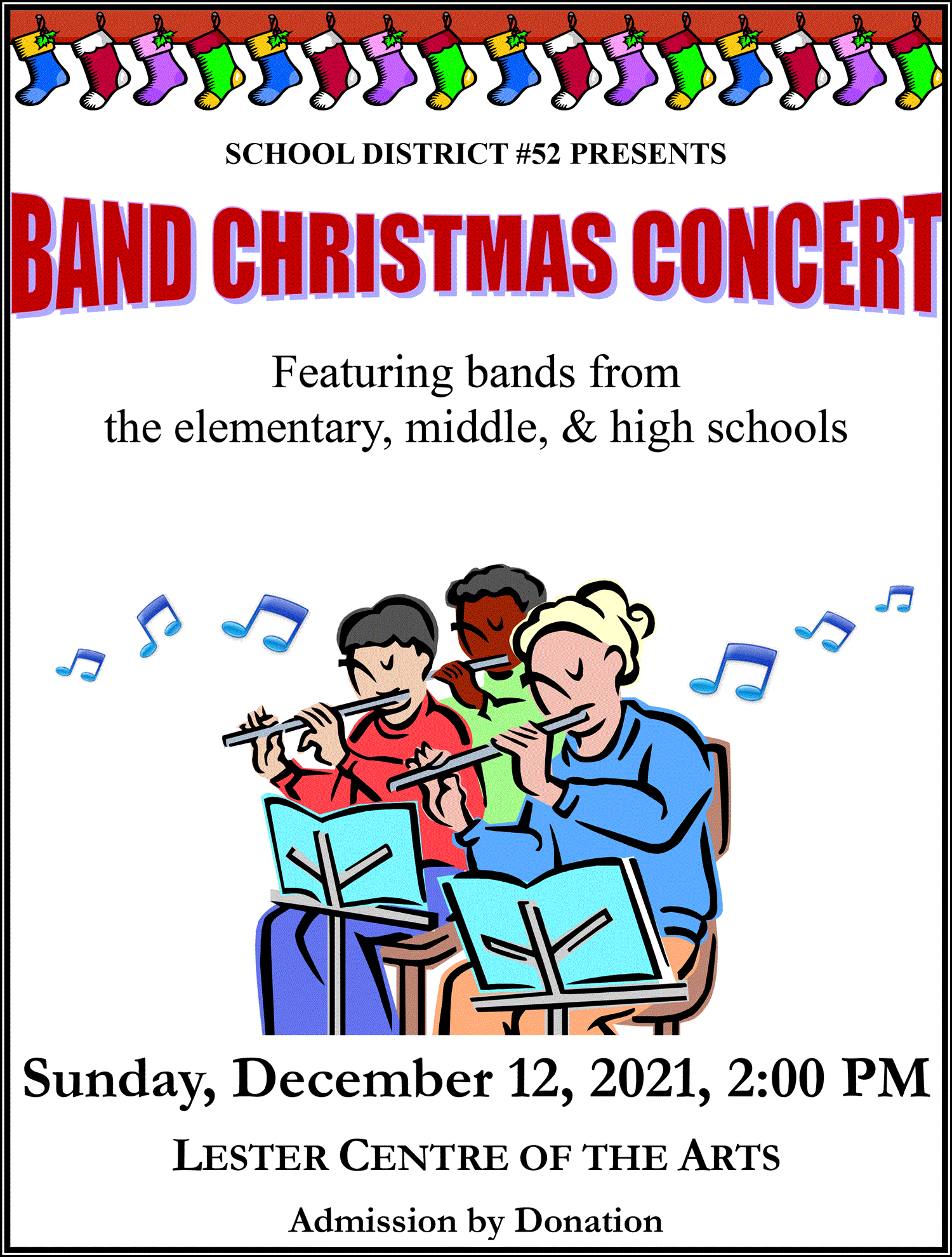 School District #52 Presents the Band Christmas Concert image