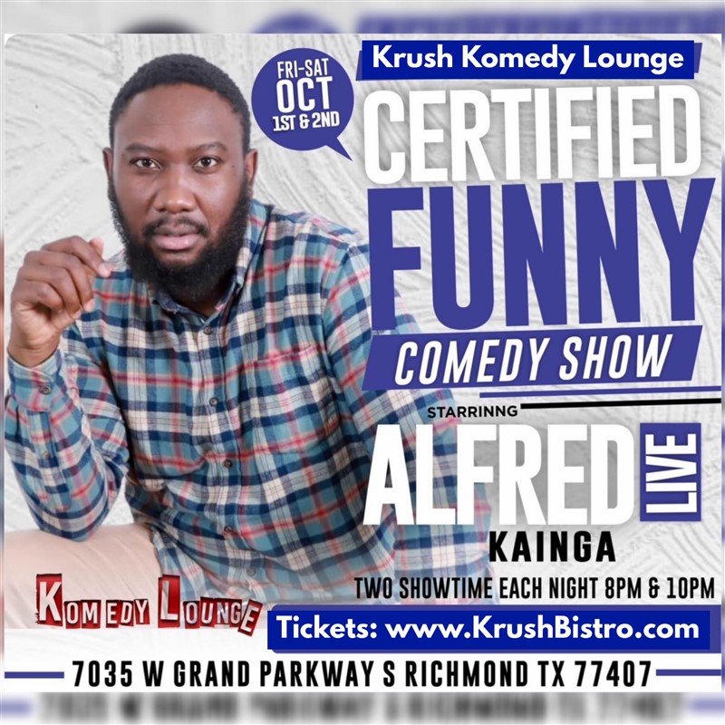 Comedian Alfred Kainga 8pm
