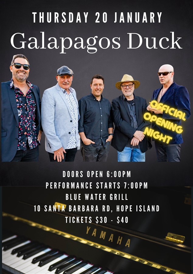 Get Information and buy tickets to Galapagos Duck  on Hope Island Jazz