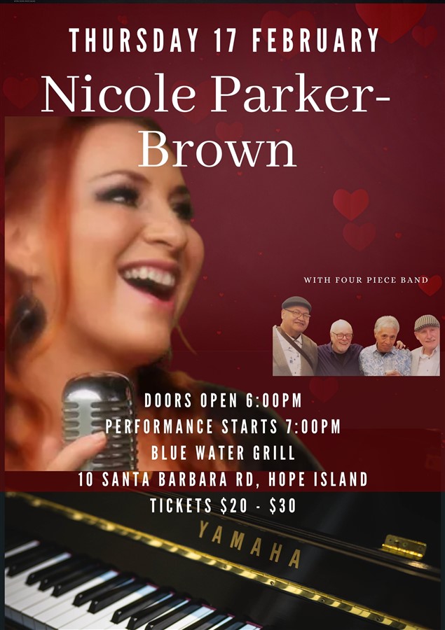 Get Information and buy tickets to Nicole Parker-Brown Valentines Day on Hope Island Jazz
