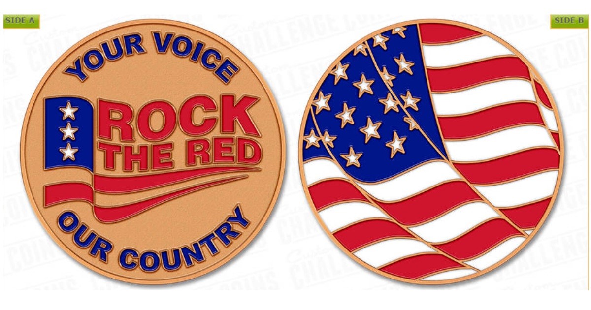 Rock The Red USA Commemorative Coin- Limited Edition