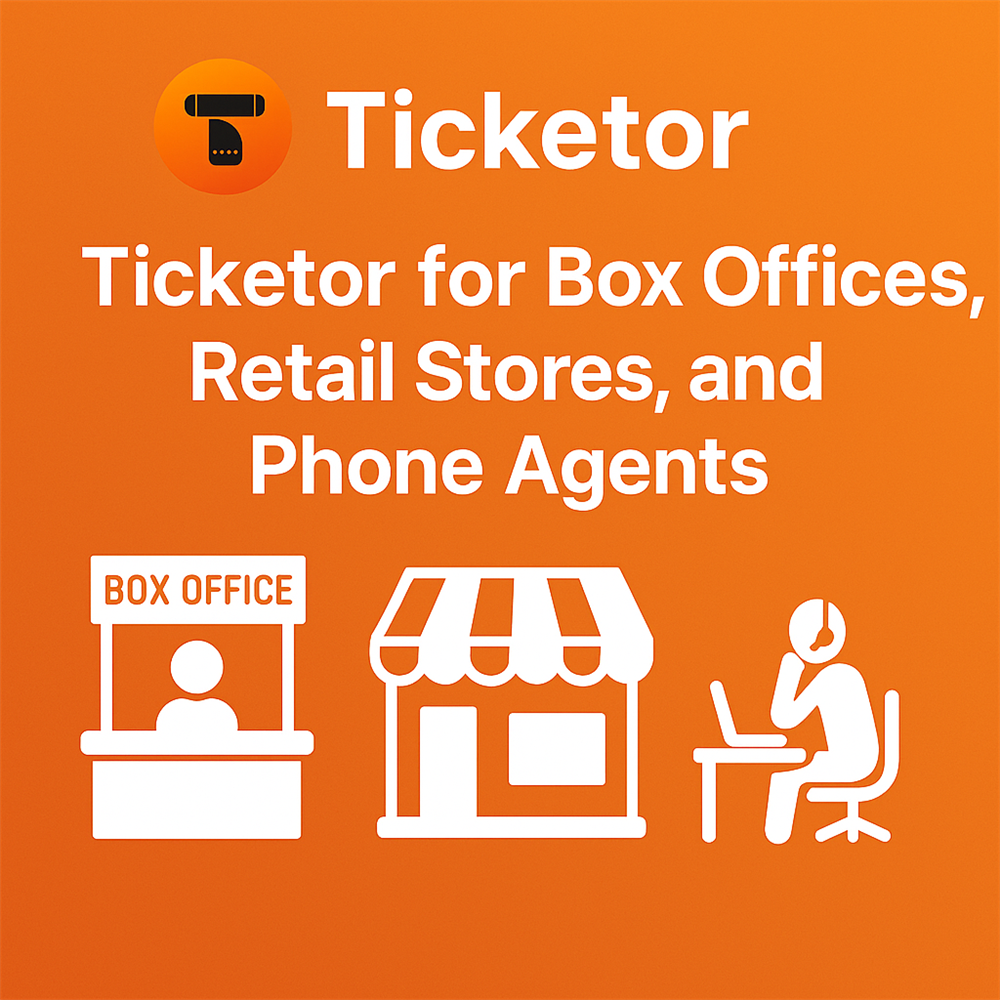 Sell tickets over the phone or face-to-face at a retail location or the box-office
