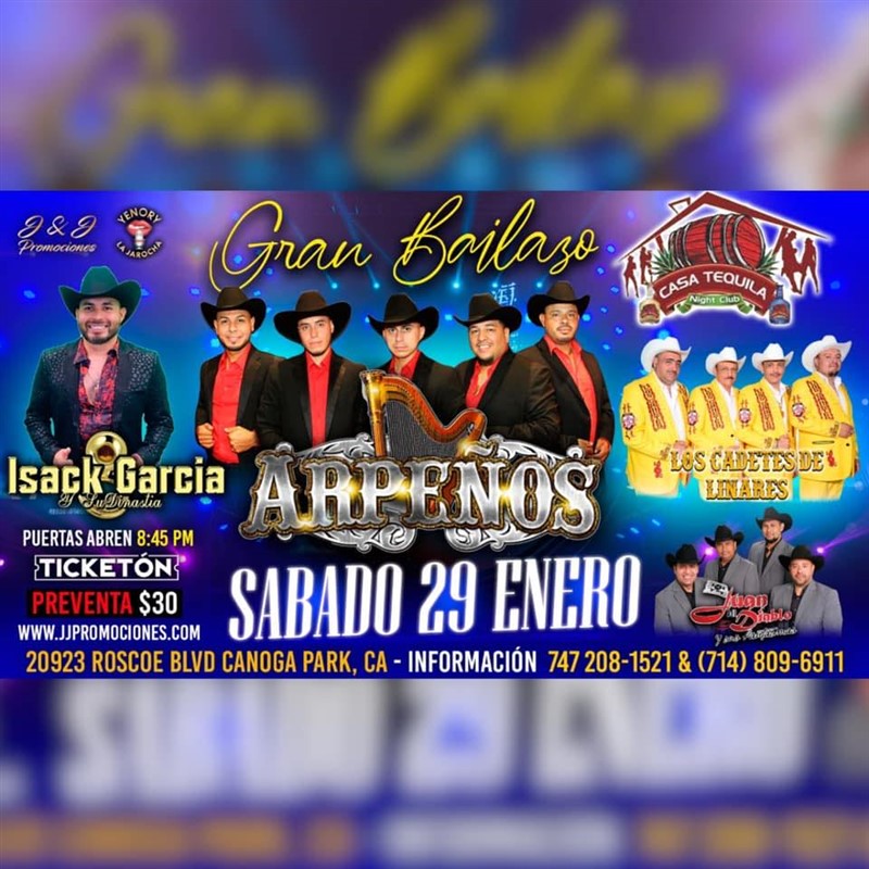 Get Information and buy tickets to Arpeños / Isack Garcia / Los Cadetes  on T45
