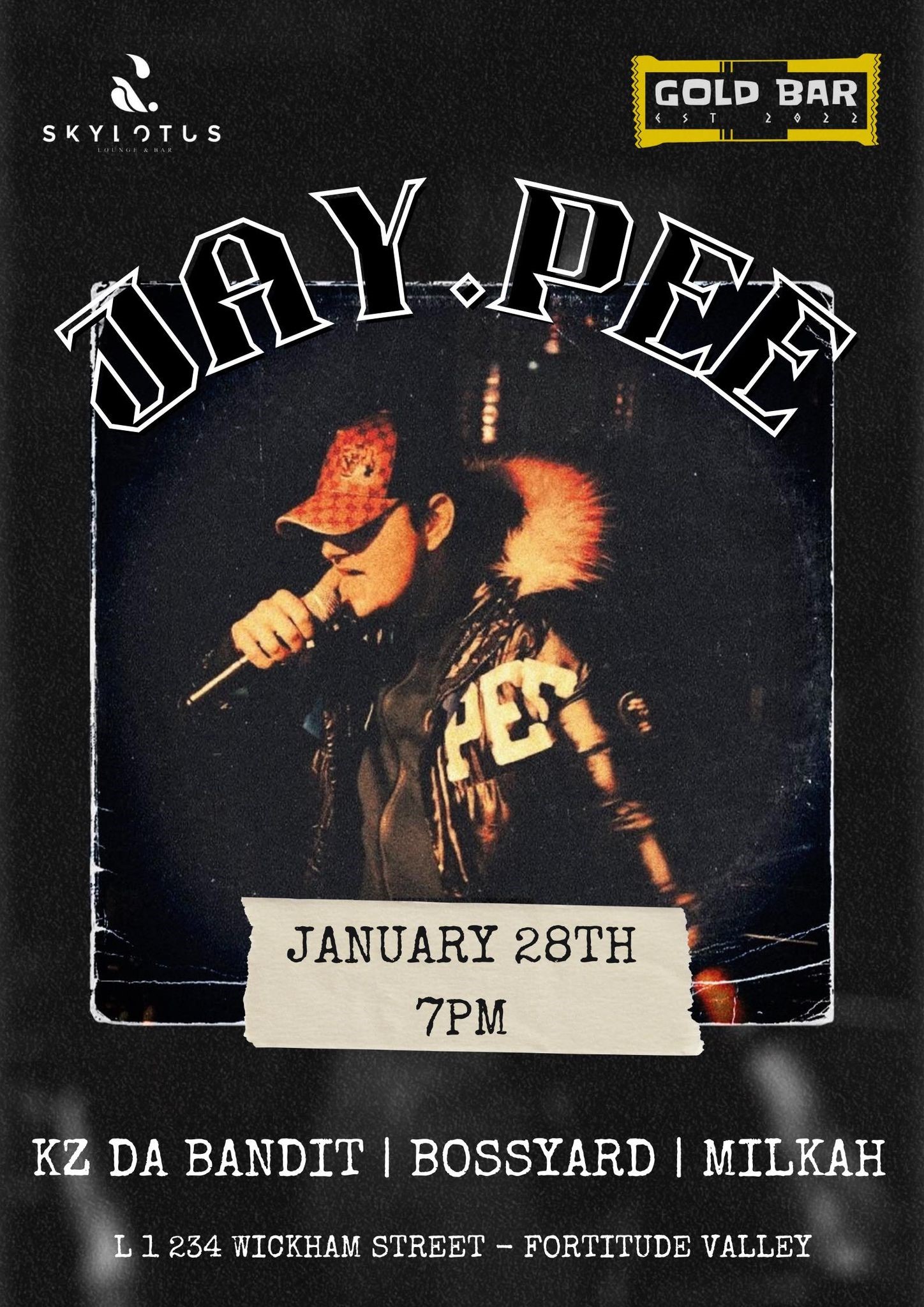 Gold Bar presents - Jay.Pee  on Jan 28, 19:00@Sky And Lotus - Buy tickets and Get information on GOLDBARBNE 