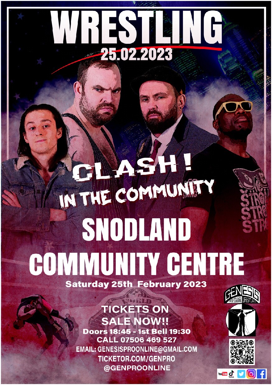 Genesis Professional Wrestling Snodland Community Centre on Feb 25, 18:45@Snodland Community Centre - Pick a seat, Buy tickets and Get information on Genesis Professional Wrestling 