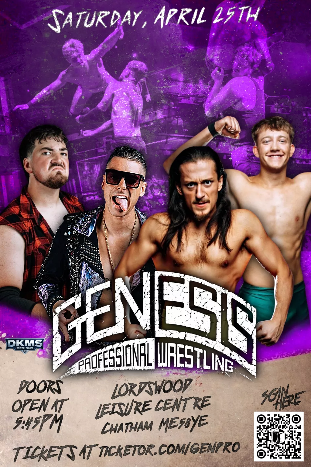 Get information & buy tickets toGenesis Professional Wrestling Family Show Lordswood Liesure Centre on Apr 25, 17:45 @Lordswood Leisure Centre