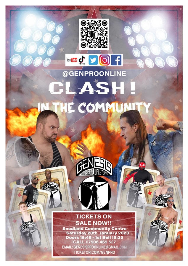 Get Information and buy tickets to Genesis Professional Wrestling Snodland Community Centre on Scholars Conferences