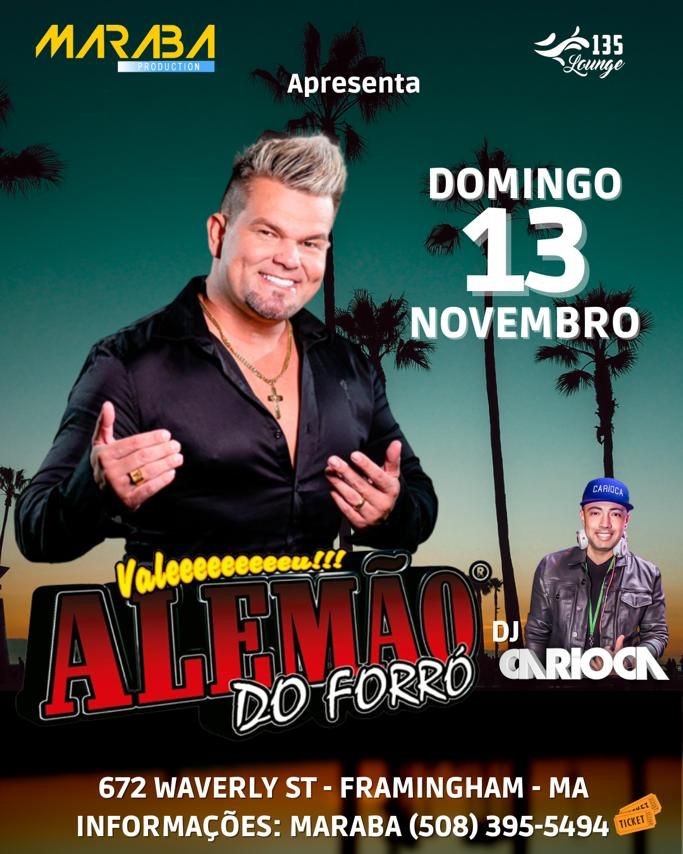 Get Information and buy tickets to ALEMAO DO FORRO MARABA - 135 LOUNGE on kevinshow.us