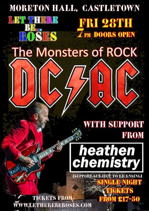 DC / AC @ Let There Be Roses mini-fest Support by Heathen Chemistry on Oct 28, 19:30@Morton Hall - Buy tickets and Get information on Romansa Dating 