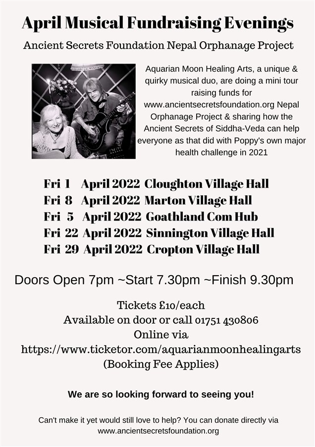 April Musical Fundraising Evenings