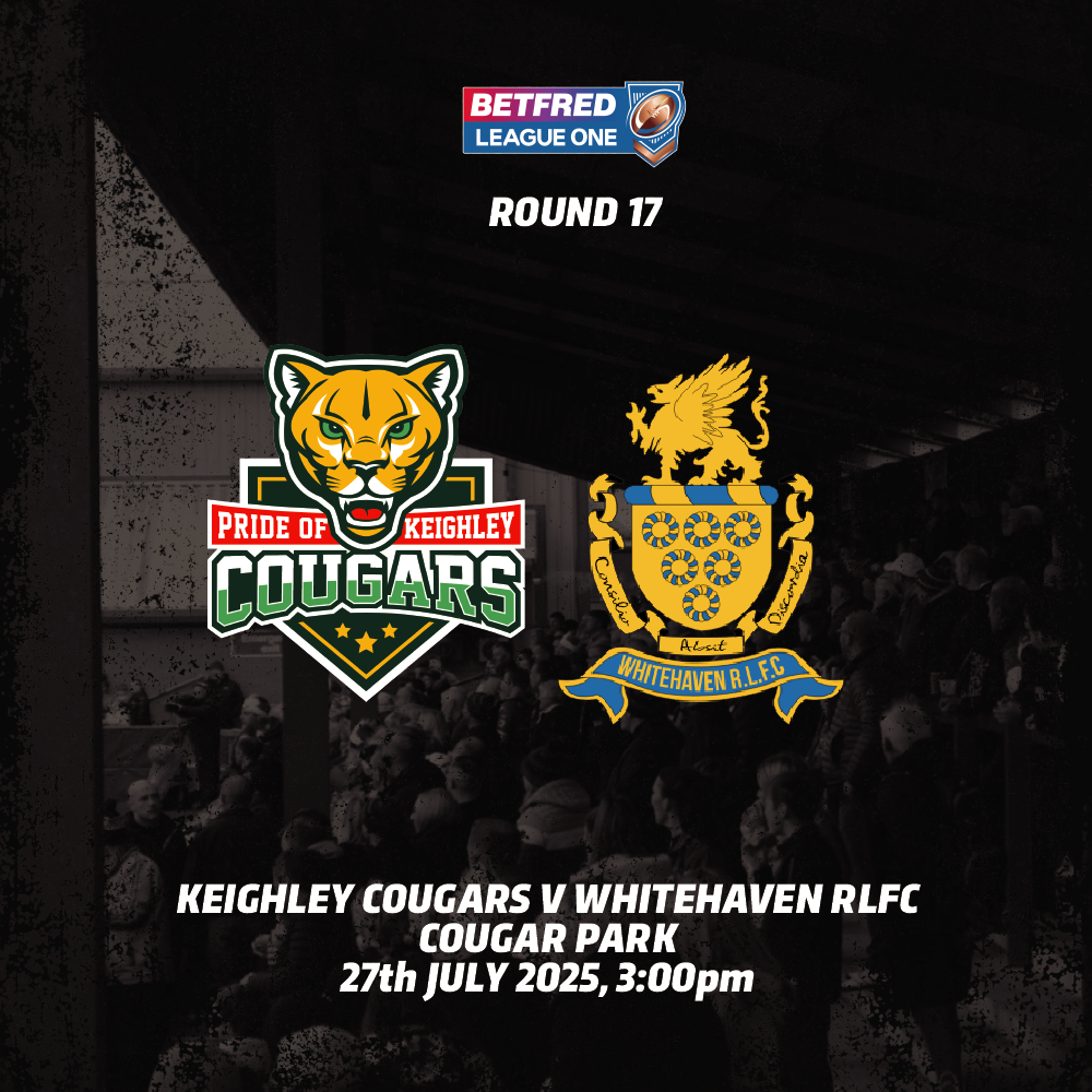 Keighley Cougars v Whitehaven RLFC L1 R17 image