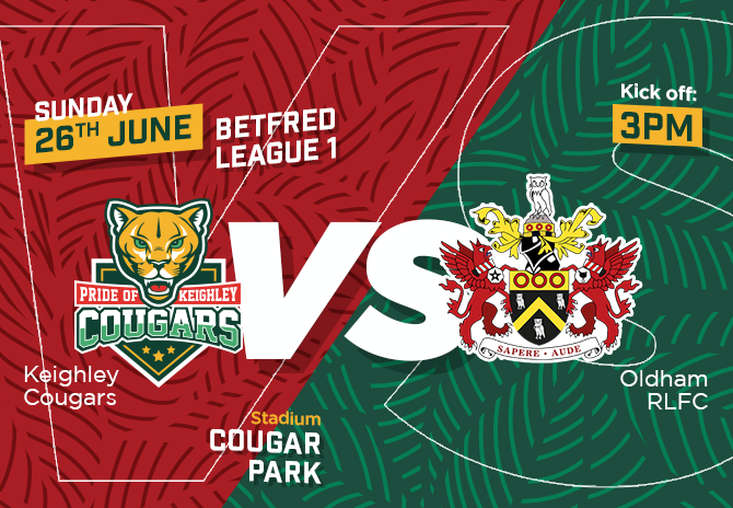 Get Information and buy tickets to KEIGHLEY COUGARS vs OLDHAM RLFC  on Keighley Cougars
