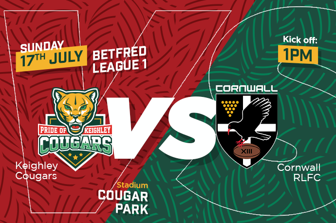 Get Information and buy tickets to KEIGHLEY COUGARS vs CORNWALL RLFC  on Keighley Cougars