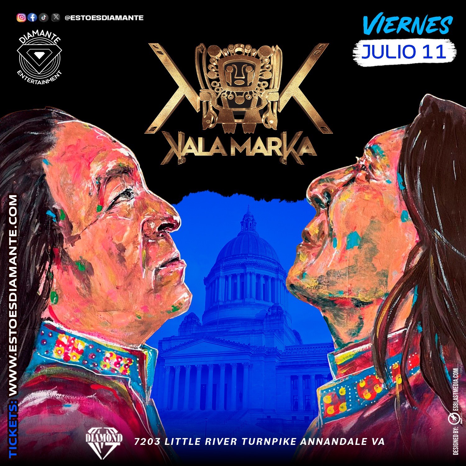 Get information, pick a seat & buy tickets to KALA MARKA EN CONCIERTO VIRGINIA on Jul 11, 21:00 @DIAMOND LOUNGE | Diamante Entertainment