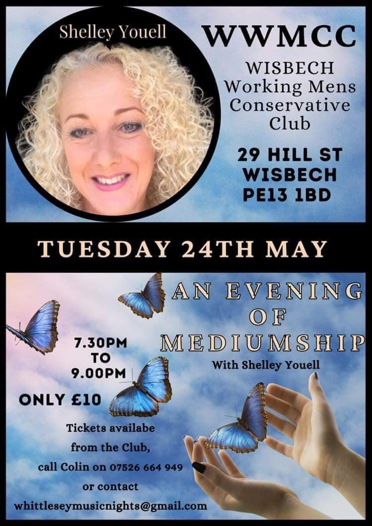 Medium Night  on may. 24, 19:00@Wisbech Working Mens Conservative Club - Buy tickets and Get information on whittlesey music nights 